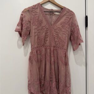 Altar'd State Pink Lace Jumpsuit